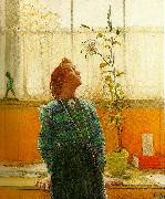 Carl Larsson lisbeth och liljan painting